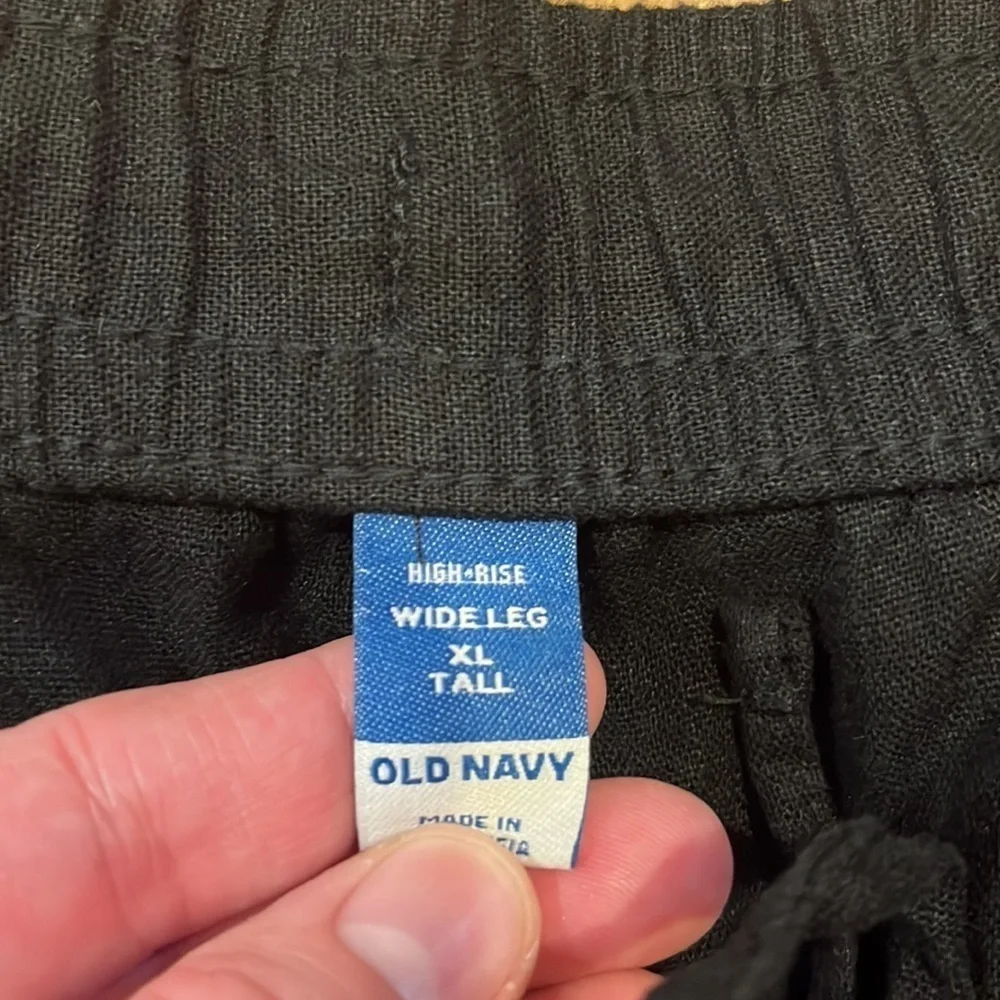 Old navy women’s linen blend high rise wide leg pants size xlarge tall . - Picture 2 of 9